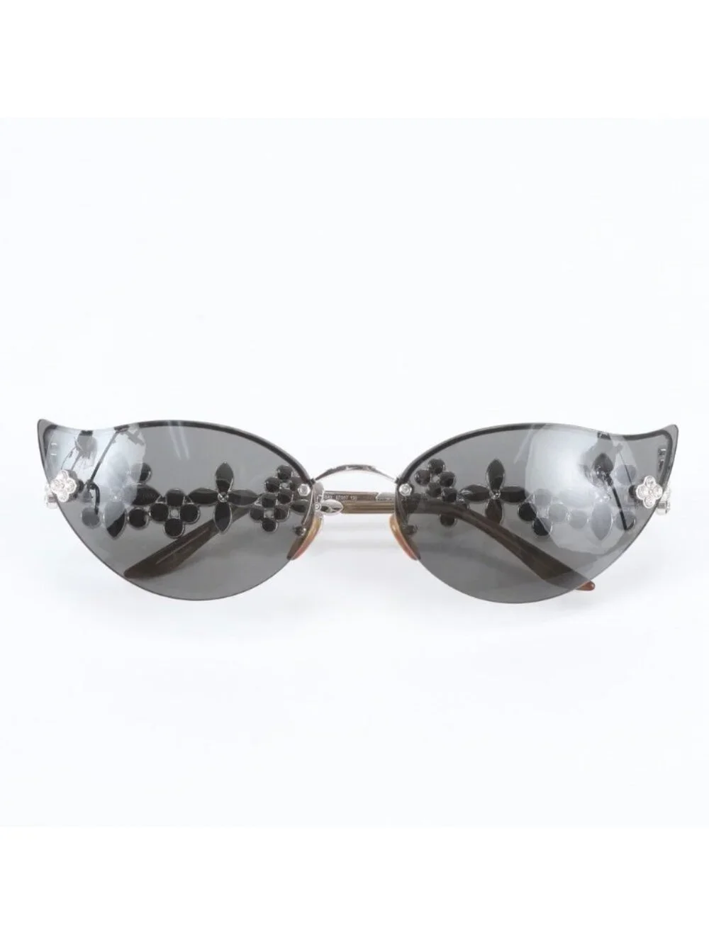 Louis Vuitton Swarovski Monogram Flower Cat's Eye Sunglasses Eyewear